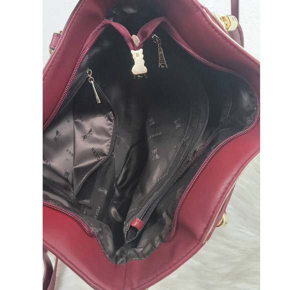Foxer Deep Red/Gold Purse - Picture 7 of 9